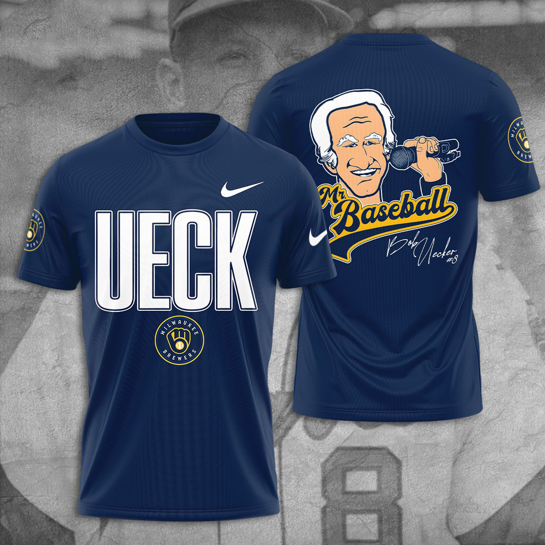 Milwaukee Brewers x Bob Uecker Shirt Mr Baseball Bob Uecker 1934 2025 Memorial T-Shirt
