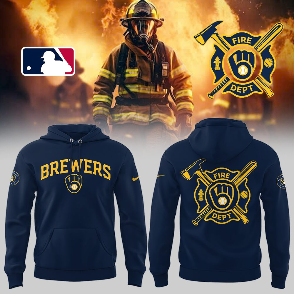Milwaukee Brewers x Firefighter Appreciation Night Hoodie Merch Gifts For Baseball Fans