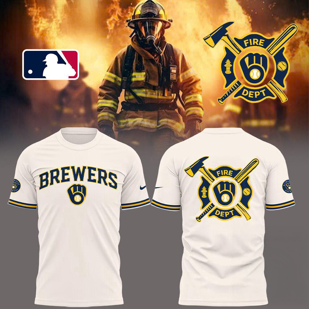 Milwaukee Brewers x Firefighter Appreciation Night Limited Edition T-Shirt Gifts For Fan