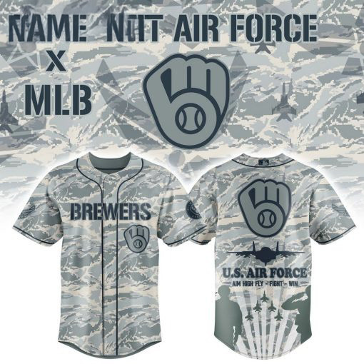Milwaukee Brewers x Veteran U.S Air Force 2025 Baseball Jersey Baseball Team Gift Ideas