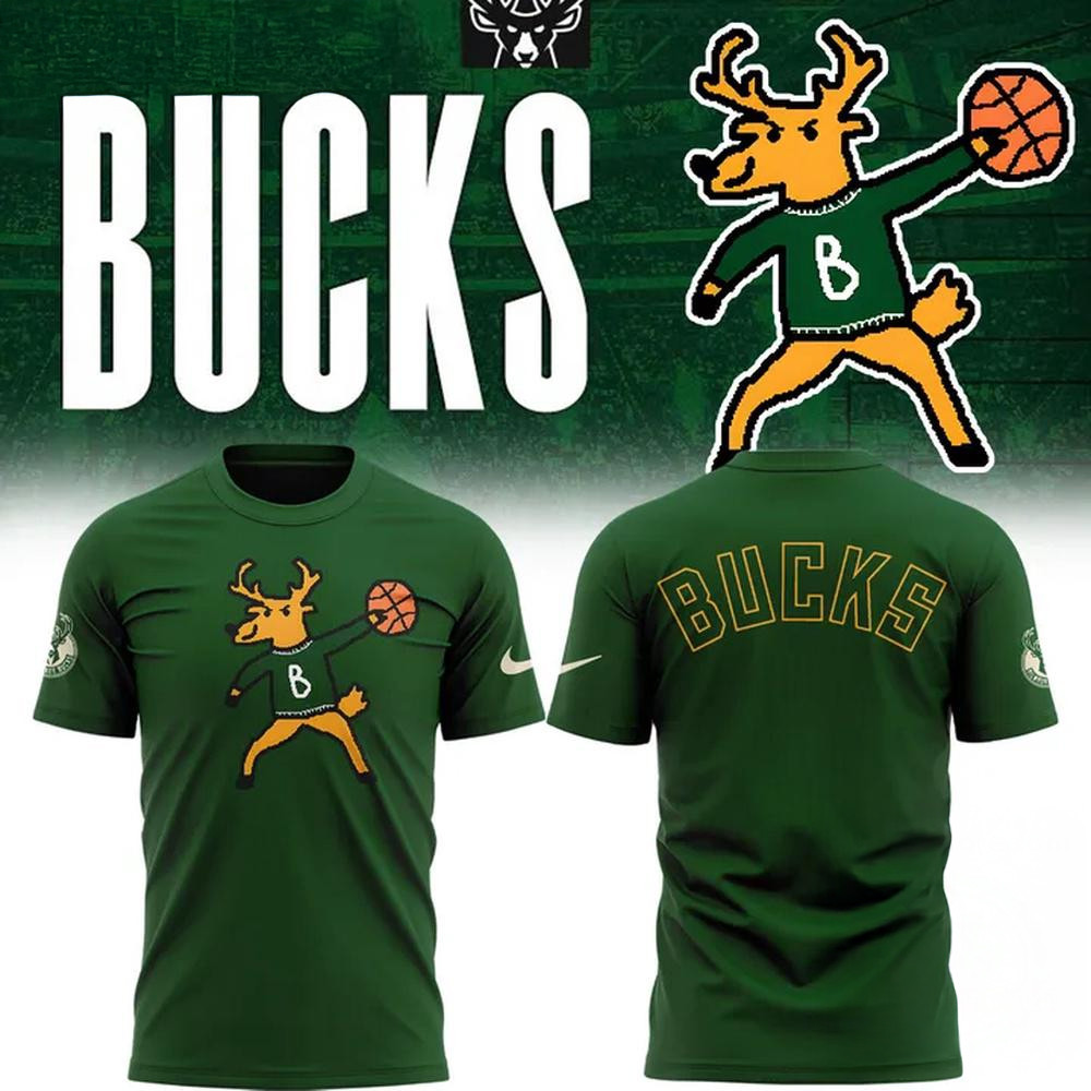 Milwaukee Bucks Basketball Logo Cartoon 2025 Shirt Best Gift For A Basketball Fan