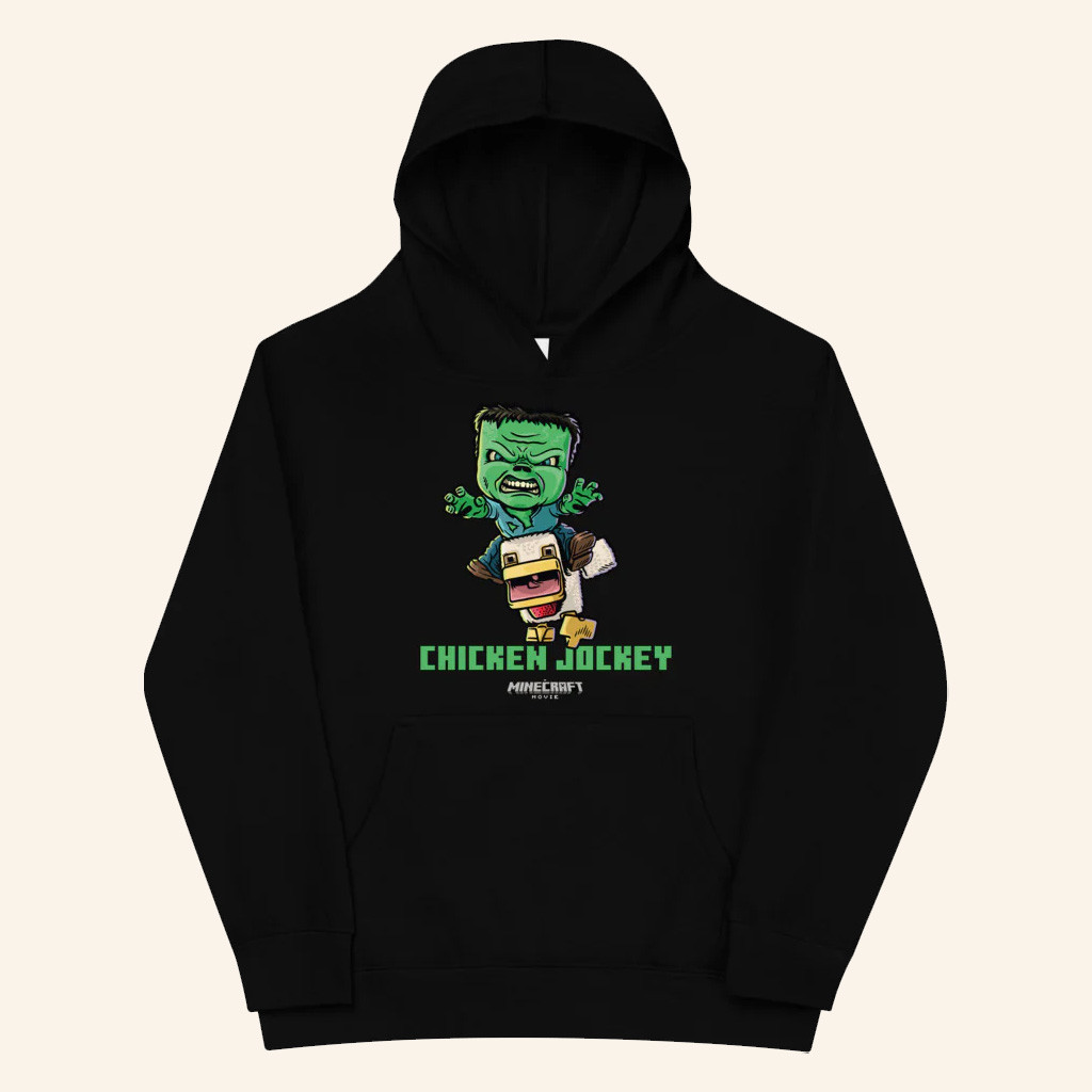 Minecraft Merch A Minecraft Movie Chicken Jockey Hoodie Best Gifts For Friends