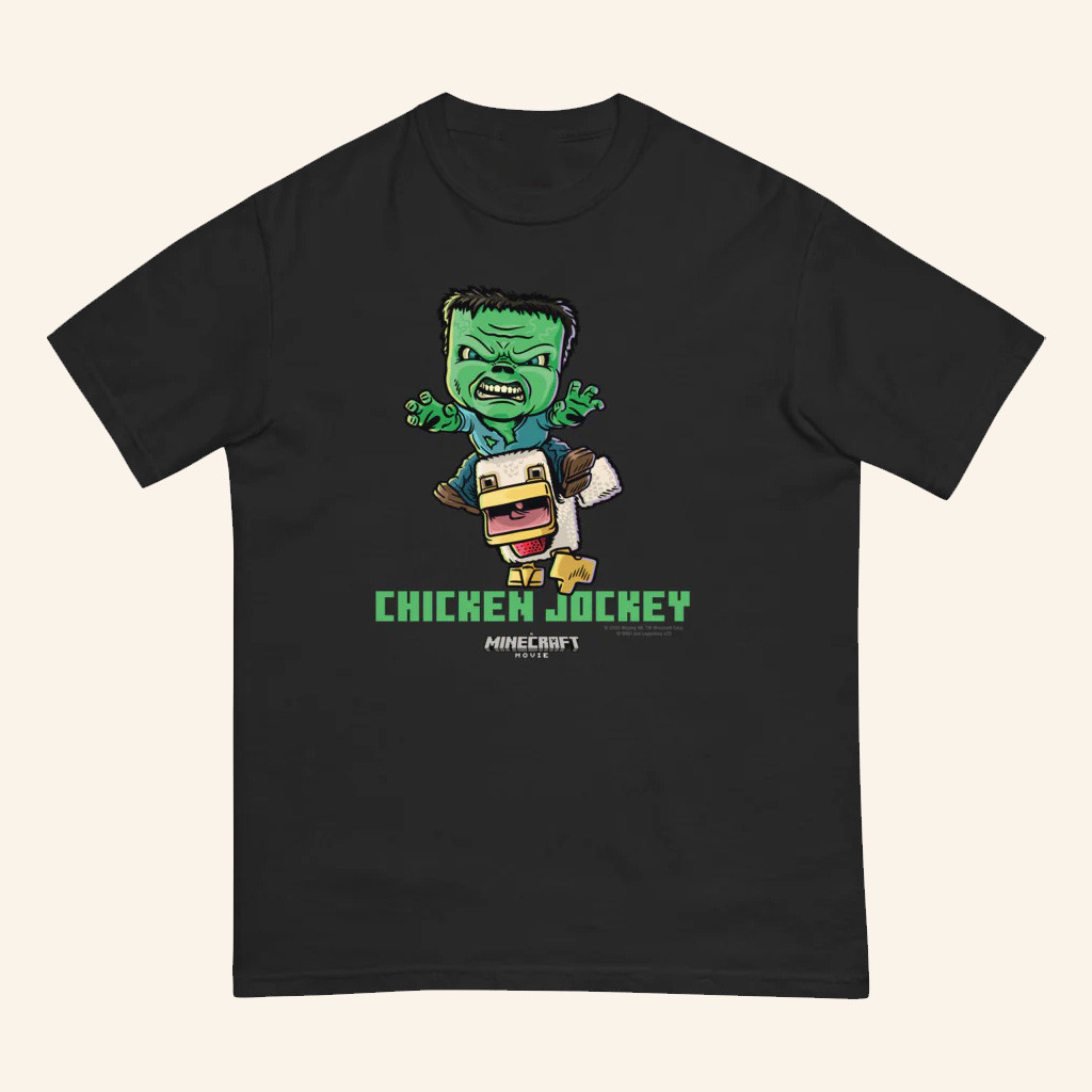 Minecraft Merch A Minecraft Movie Chicken Jockey T-Shirt Gifts For Friends