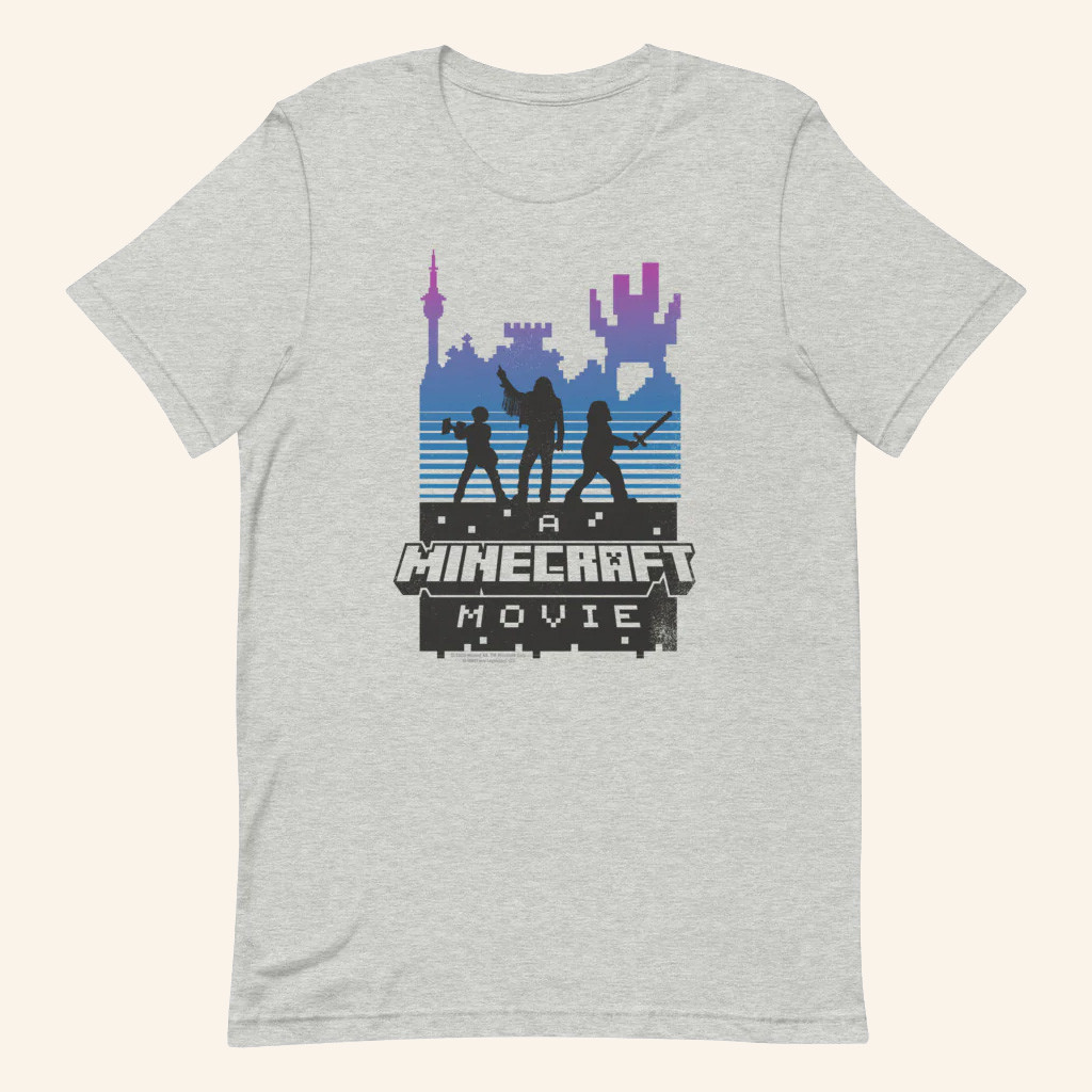 Minecraft Merch A Minecraft Movie Retro Silhouette T-Shirt Birthday Gift For Him Minecraft Merch A Minecraft Movie Retro Silhouette T-Shirt Birthday Gift For Him