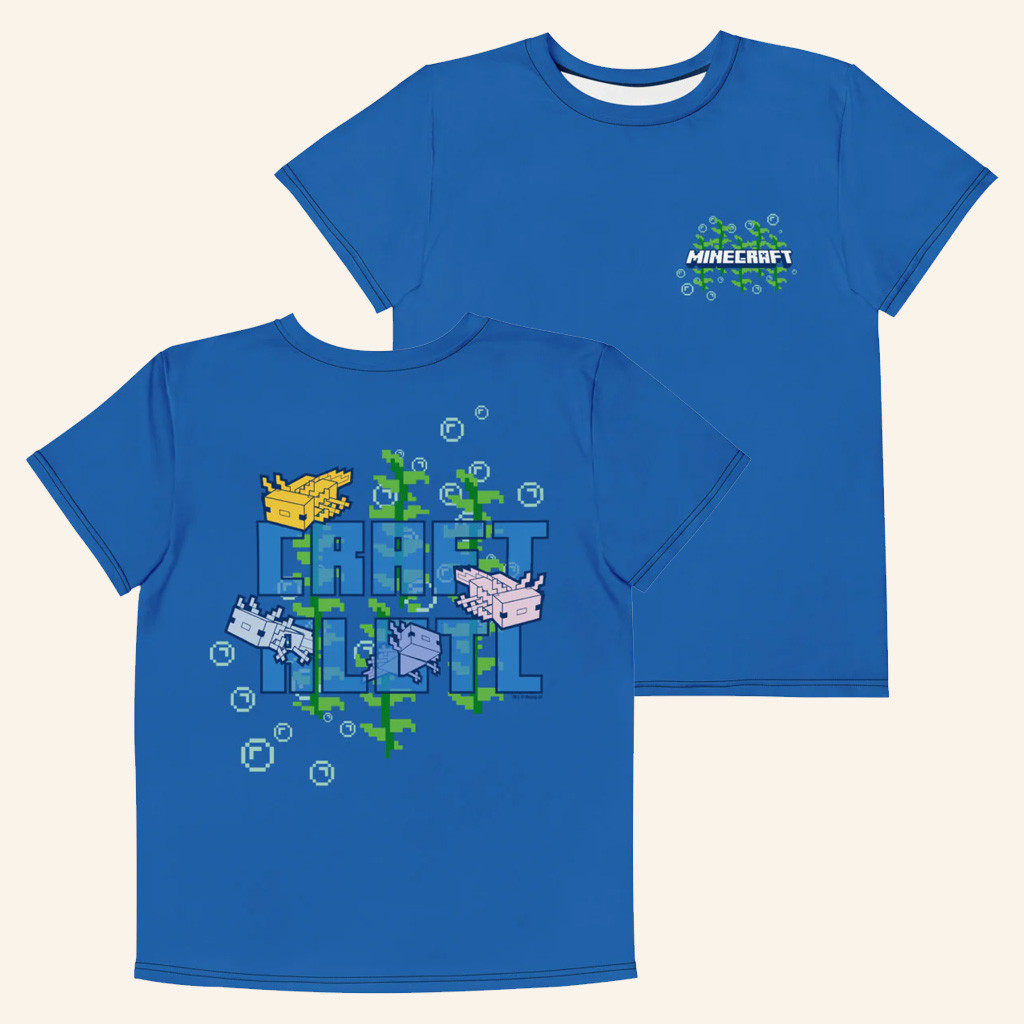 Minecraft Merch Craft Alotl T-Shirt Birthday Present For Best Friends Minecraft Merch Craft Alotl T-Shirt Birthday Present For Best Friends