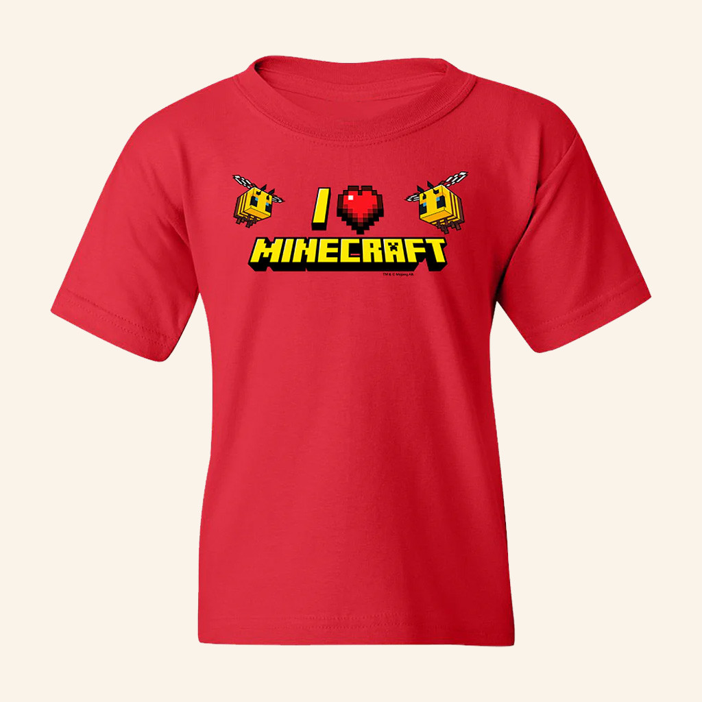 Minecraft Merch I Heart Minecraft T-Shirt Best Gifts For Boyfriend