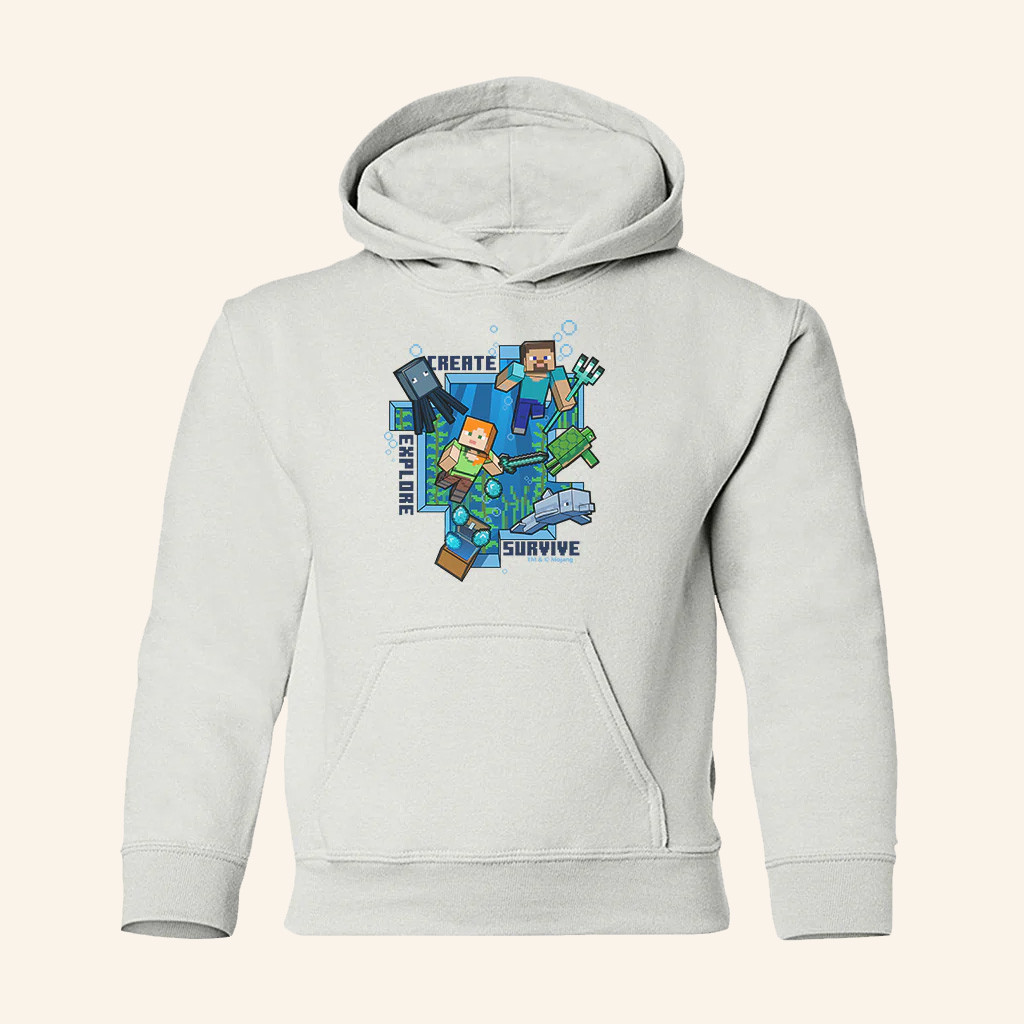 Minecraft Merch Minecraft Create Explore Survive Hoodie Birthday Present For Son