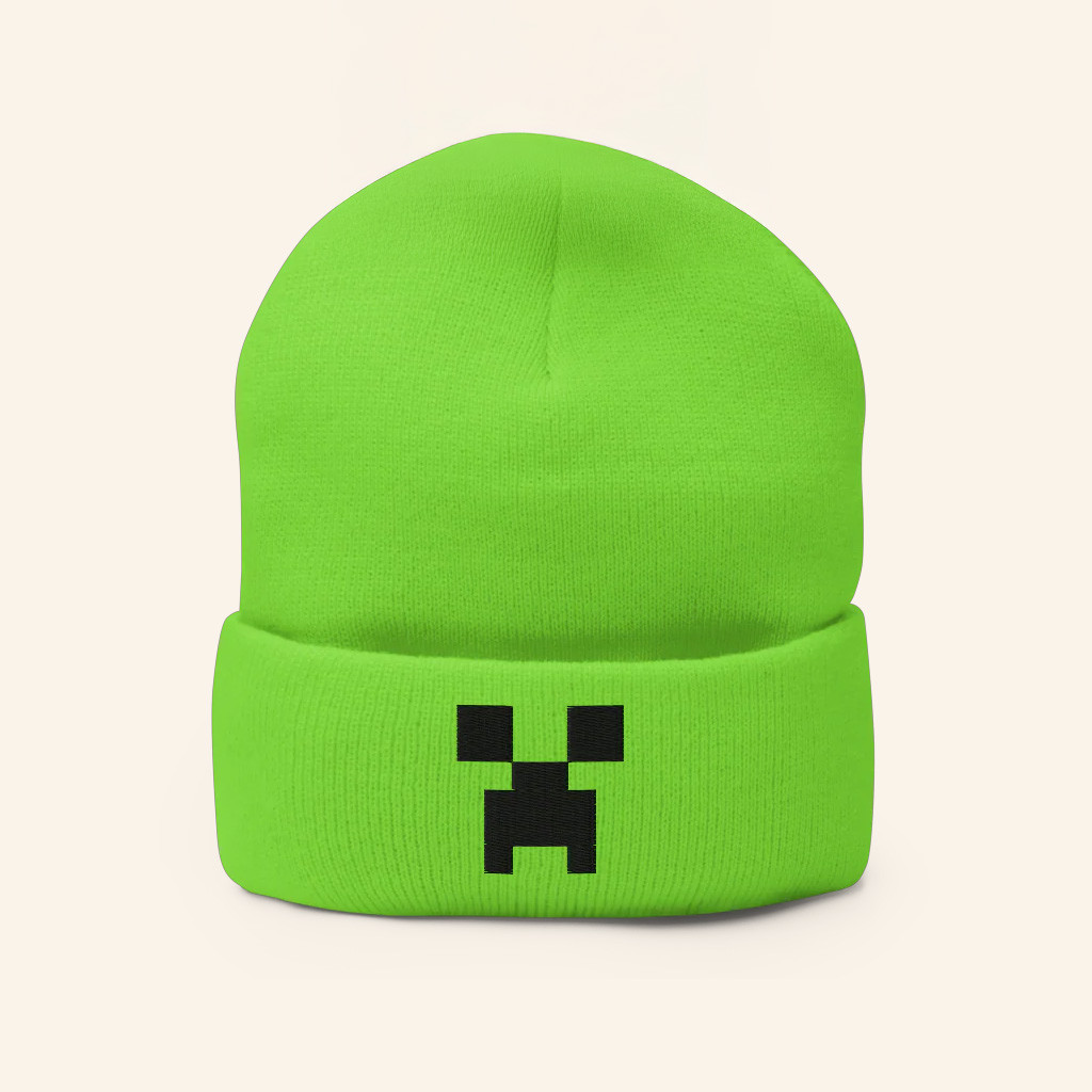 Minecraft Merch Minecraft Creeper Face Beanie Best Gifts For Boyfriend