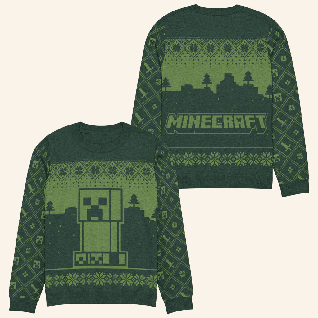 Minecraft Merch Minecraft Creeper Holiday Sweater Christmas Presents For Boyfriend