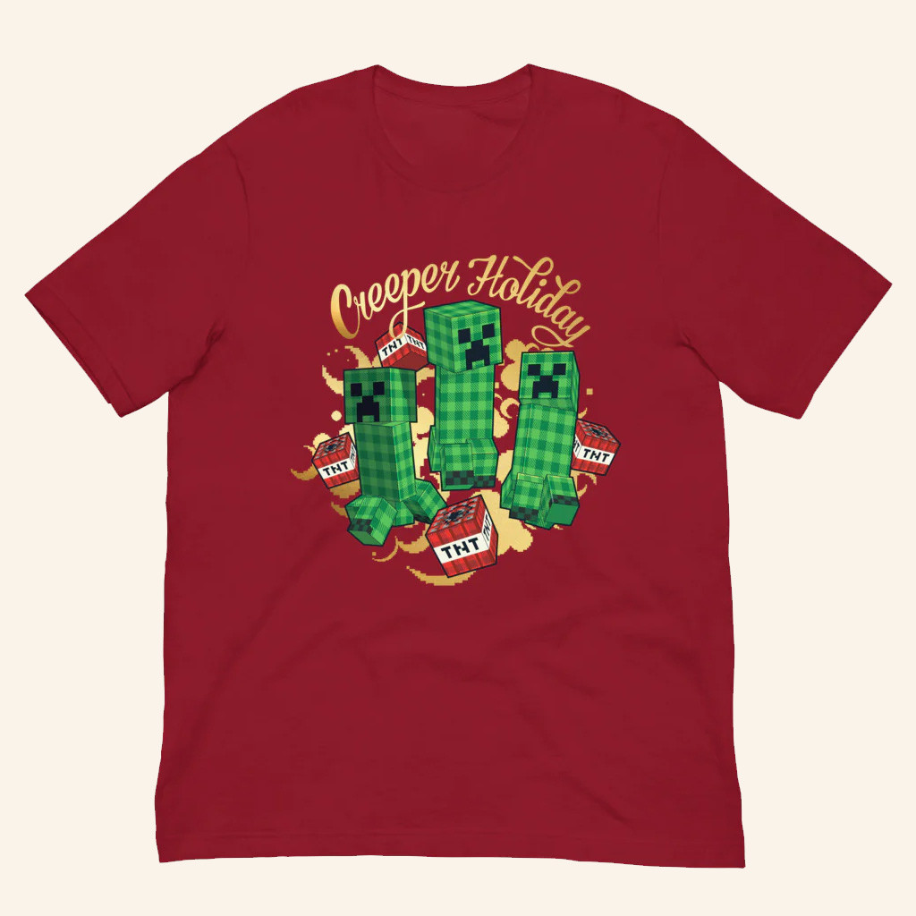 Minecraft Merch Minecraft Creeper Holiday T-Shirt Christmas Gifts For Him Minecraft Merch Minecraft Creeper Holiday T-Shirt Christmas Gifts For Him