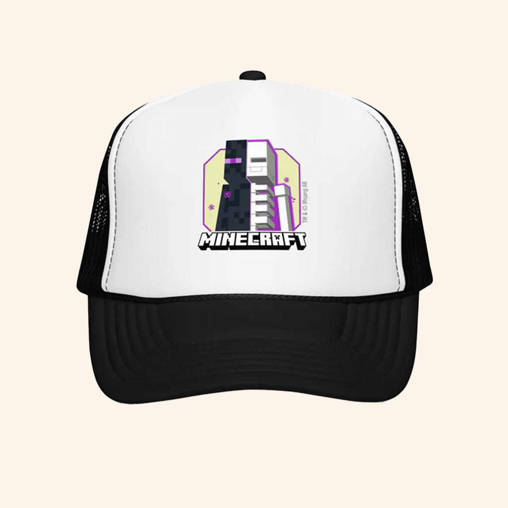 Minecraft Merch Minecraft Enderman Skeleton Trucker Hat Gifts For My Husband Minecraft Merch Minecraft Enderman Skeleton Trucker Hat Gifts For My Husband