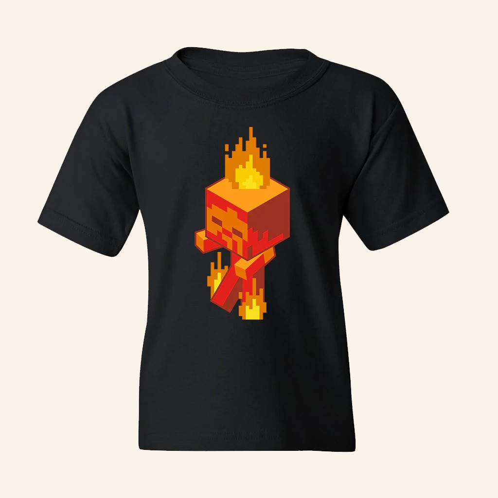 Minecraft Merch Minecraft Fire Zombie T-Shirt Birthday Gift For Son