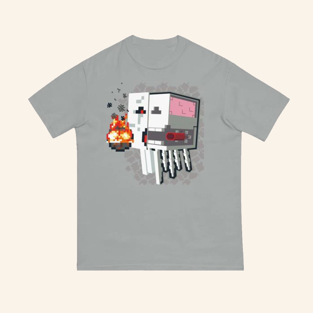 Minecraft Merch Minecraft Ghast Skeleton T-Shirt Gifts For Friends Minecraft Merch Minecraft Ghast Skeleton T-Shirt Gifts For Friends