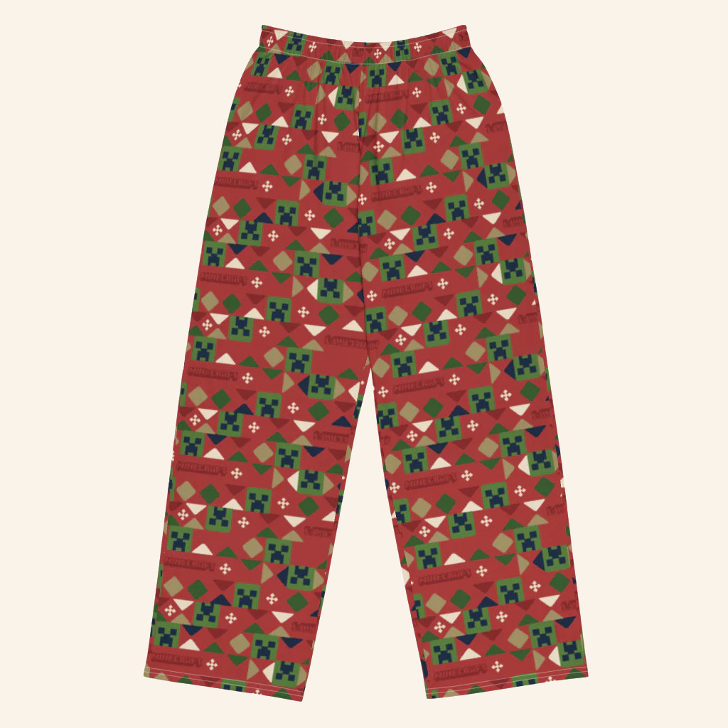 Minecraft Merch Minecraft Holiday Creeper Pattern Sweatpants Gifts For Besties