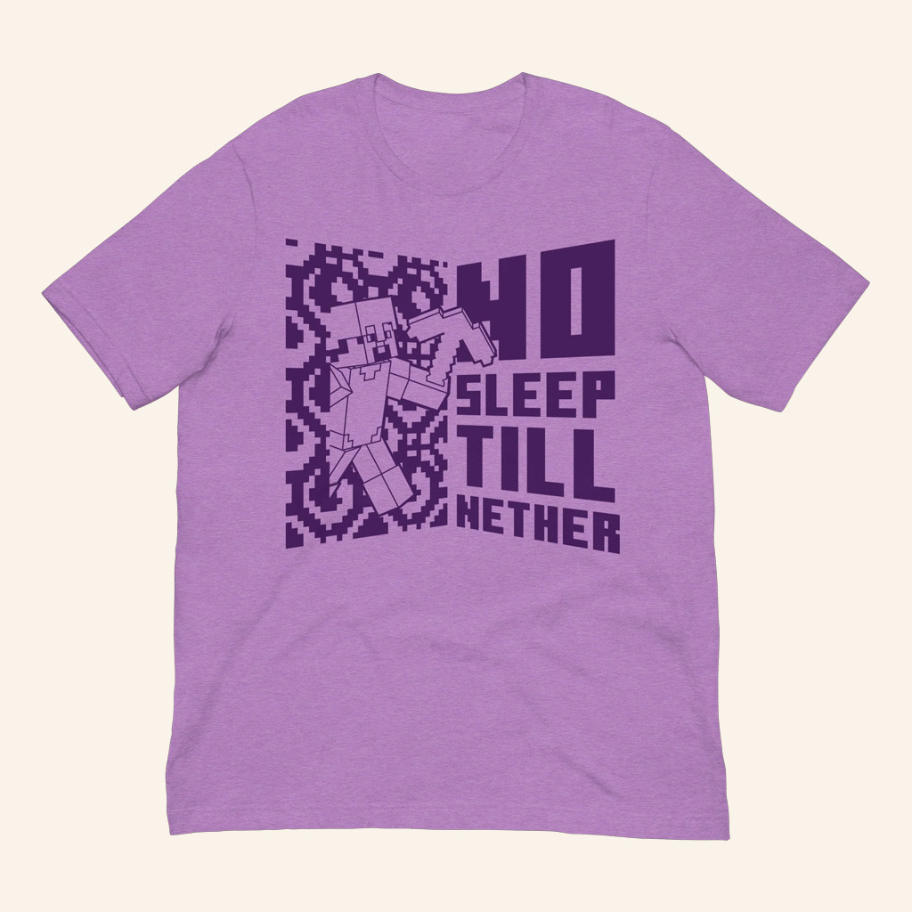Minecraft Merch Minecraft No Sleep Till Nether T-Shirt Gifts For Besties Minecraft Merch Minecraft No Sleep Till Nether T-Shirt Gifts For Besties