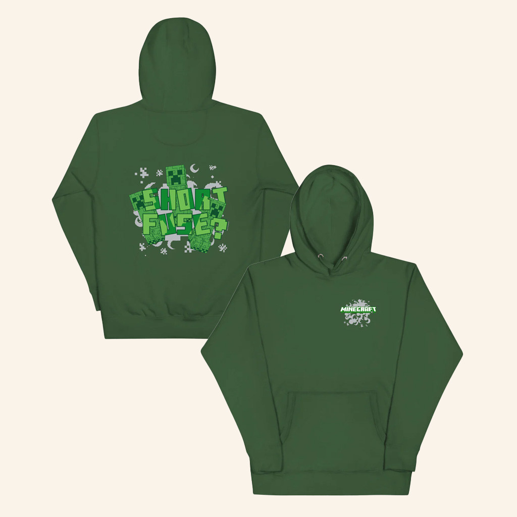 Minecraft Merch Minecraft Short Fuse Hoodie Gifts For Friends Minecraft Merch Minecraft Short Fuse Hoodie Gifts For Friends