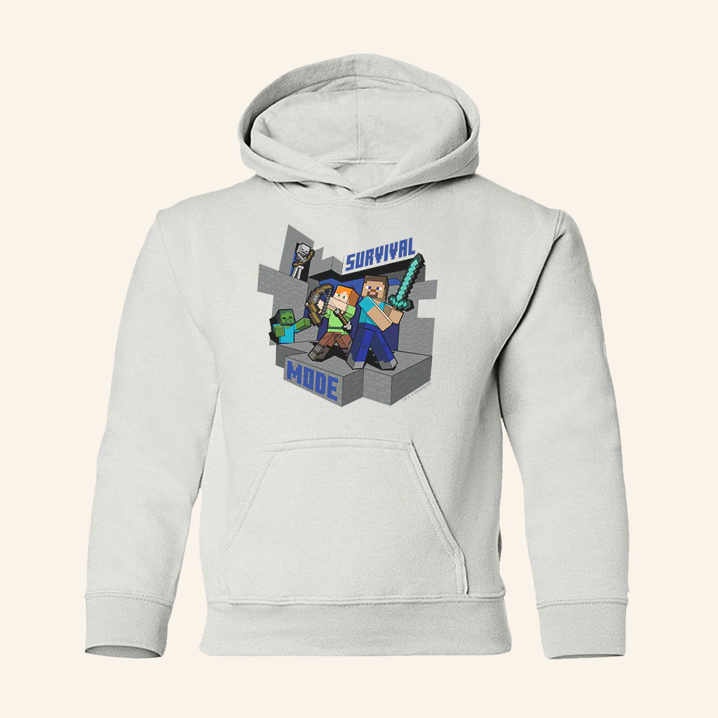 Minecraft Merch Minecraft Survival Mode Hoodie Gift Ideas For Friends Minecraft Merch Minecraft Survival Mode Hoodie Gift Ideas For Friends