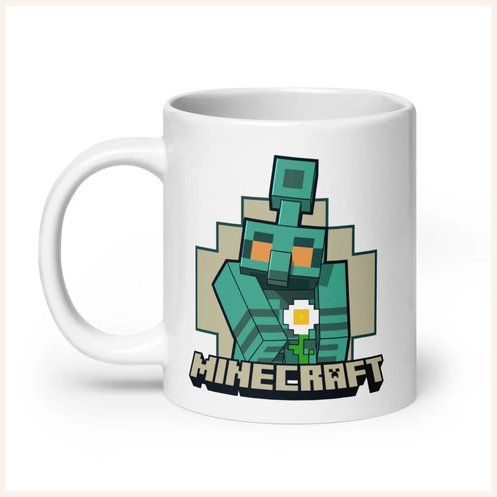 Minecraft Merch Minecraft The Copper Age Golem White Mug Gifts For Best Friends