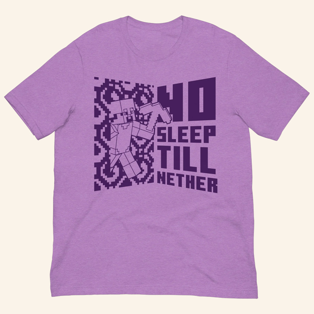 Minecraft Merch No Sleep Till Nether T-Shirt Gifts Ideas For Wife