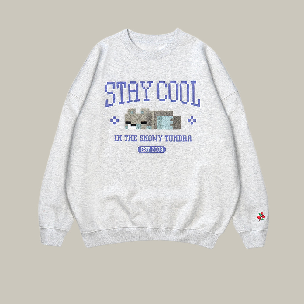 Minecraft Merch Tundra Sweatshirt Stay Cool In The Snowy Tundra Pixel Clothing Presents