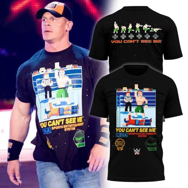 Minecraft x John Cena You Can't See Me 8-Bit T-Shirt Joe Hendry Wrestlemania Shirt