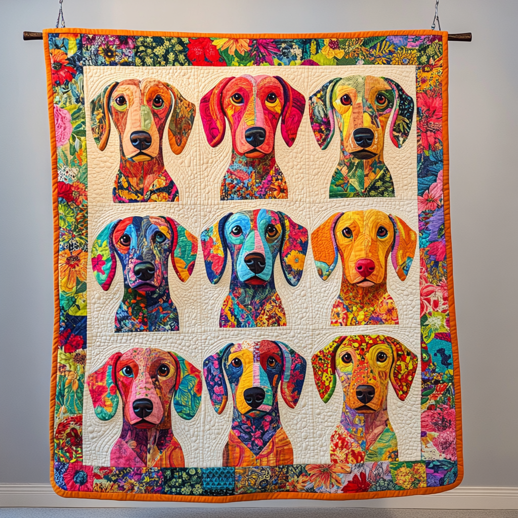 Miniature Mutt Motifs Quilted Blanket Gifts For Pet Owners