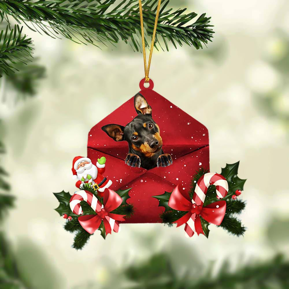 Miniature Pinscher Christmas Letter Shaped Ornament  Acrylic Dog Christmas Ornament Xmas Dog Gifts