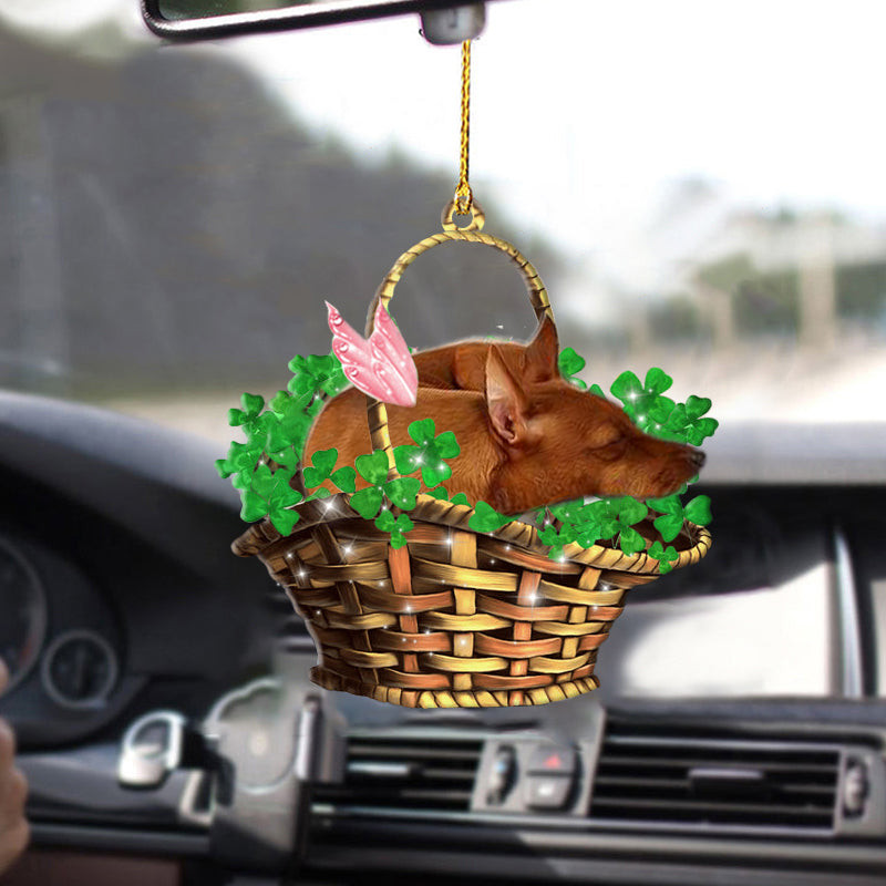 Miniature PinscherSleeping Lucky FairyTwo Sided Ornament