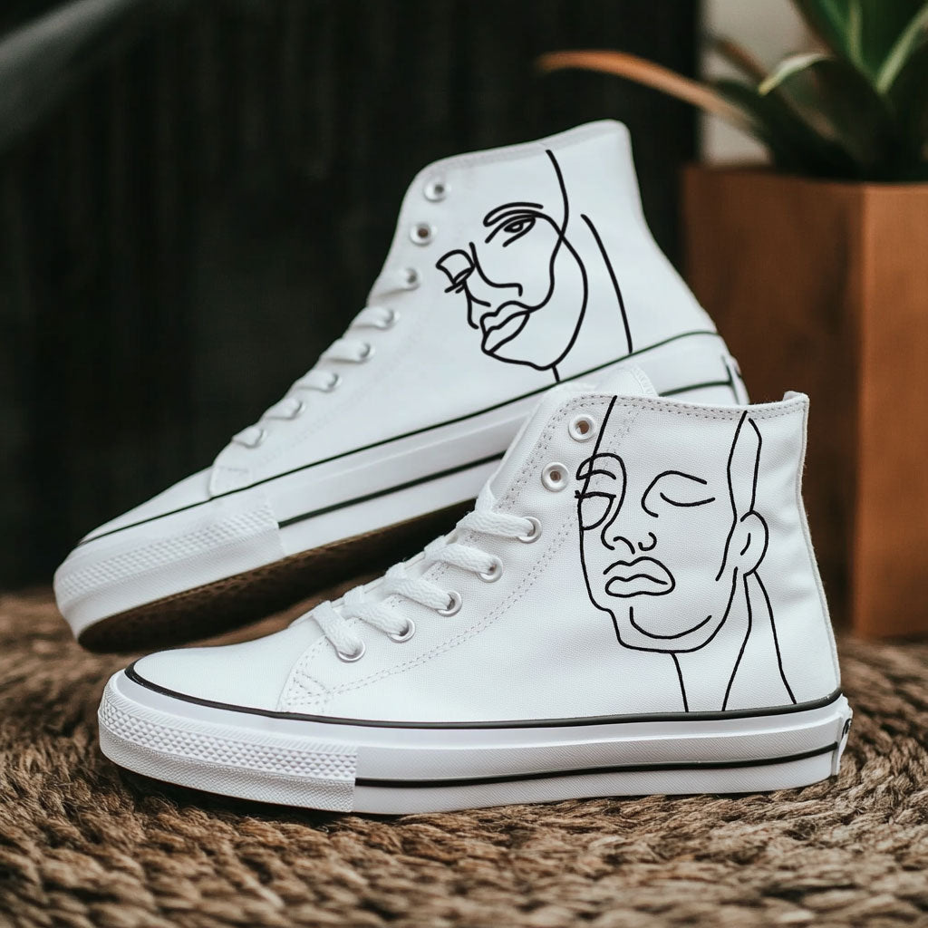 Minimal Muse Canvas High Tops Valentine Merch Gift