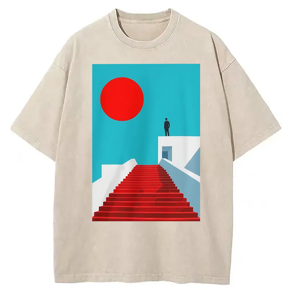 Minimalist Surreal Art Washed T-Shirt Funny Quote Unisex Shirt Gifts For Brother