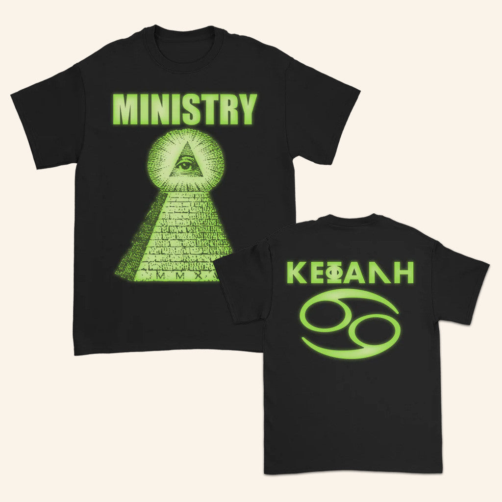 Ministry Official Merch Glow In The Dark Pyramid T-Shirt Gifts For Dad