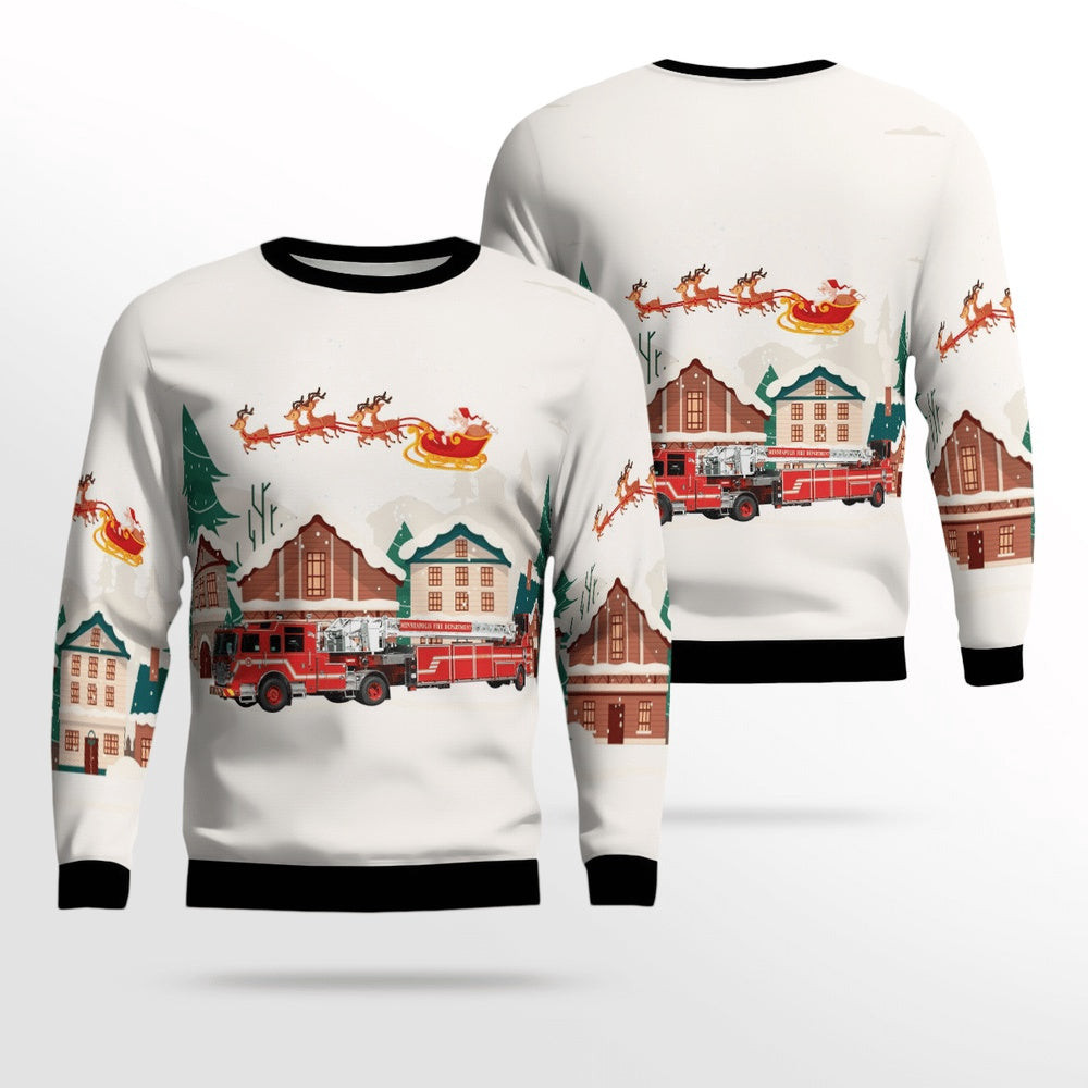 Minneapolis Fire Department Xmas Unisex Sweater Christmas Gifts For Men Women