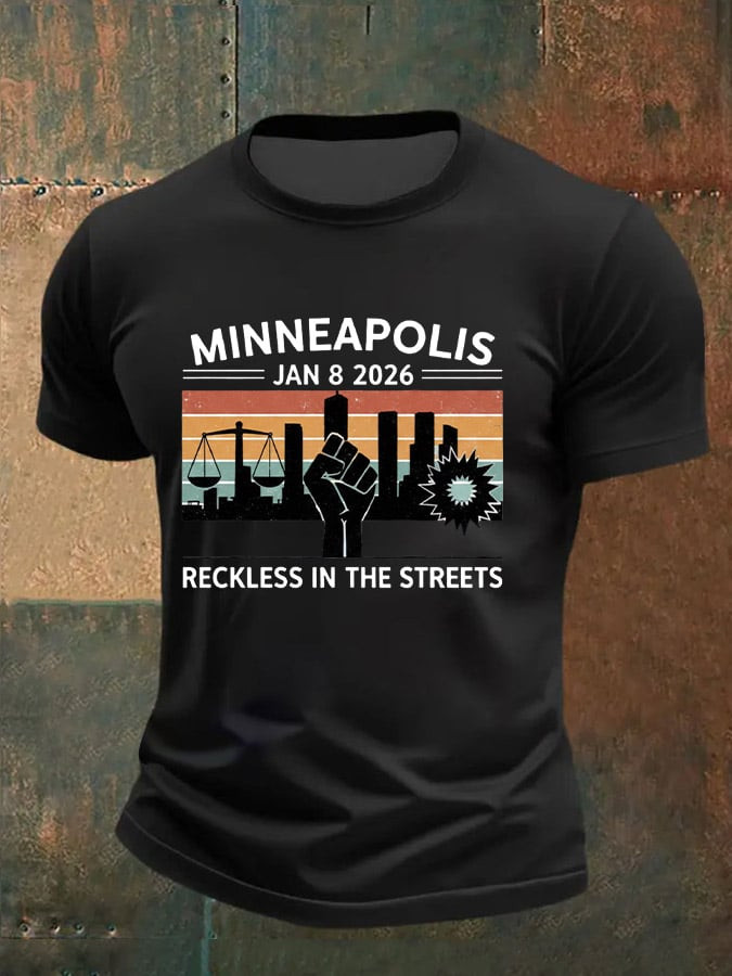 Minneapolis Jan 8 2026 Reckless In The Street T-Shirt Justice For Her Abolish ICE Merchandise