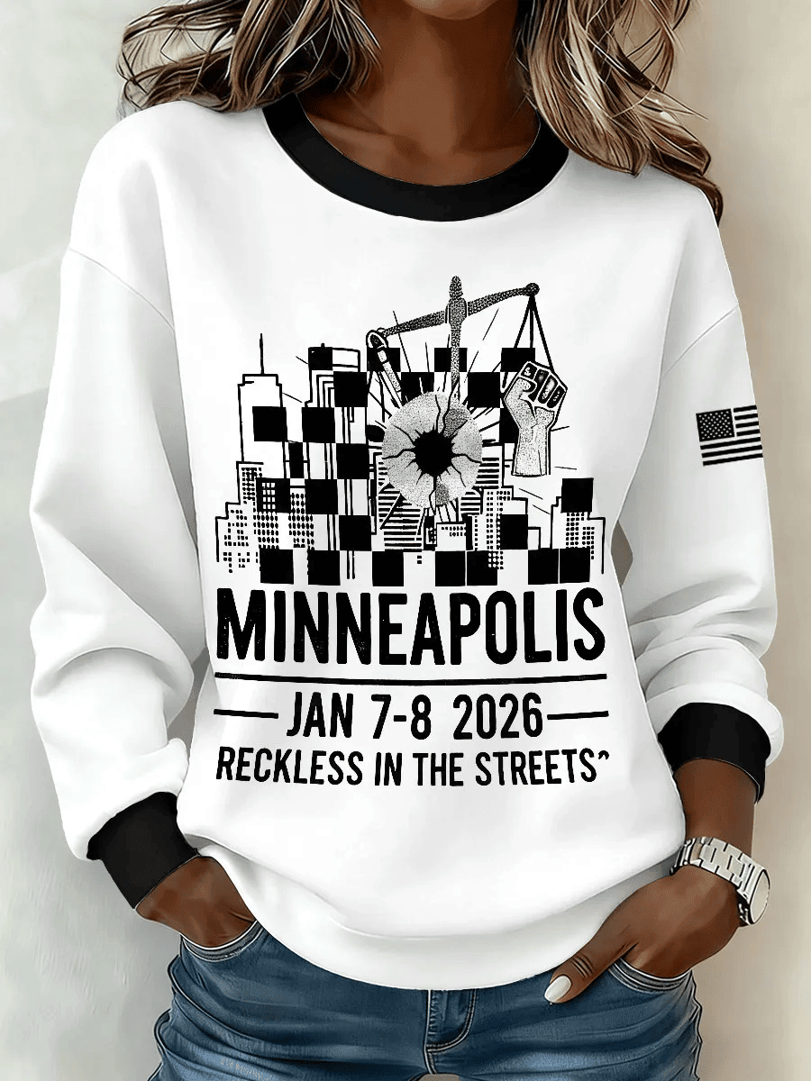 Minneapolis Reckless In The Streets Sweatshirt ICE Shooting Sweatshirt
