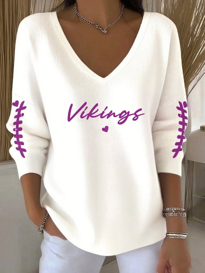 Minnesota Football Long V-Neck Shirt Minnesota Pride MV Merch Gameday Clothes Women's