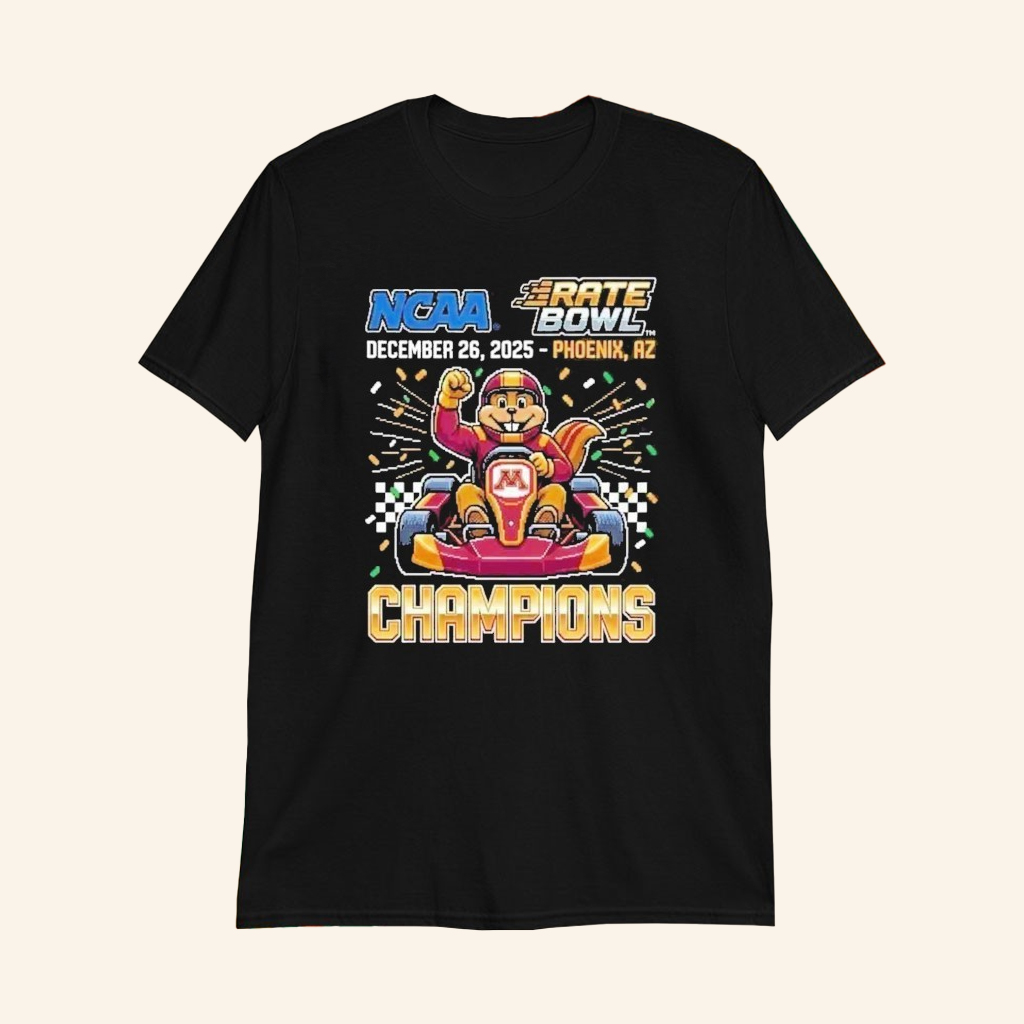 Minnesota Football Rate Bowl Champions Mascot 2025 T-Shirt Minnesota Football Merch Fan Gifts Minnesota Football Rate Bowl Champions Mascot 2025 T-Shirt Minnesota Football Merch Fan Gifts