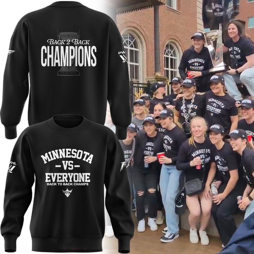 Minnesota Frost Back 2 Back Champions 2025 Special Sweatshirt Gifts For Hockey Fan