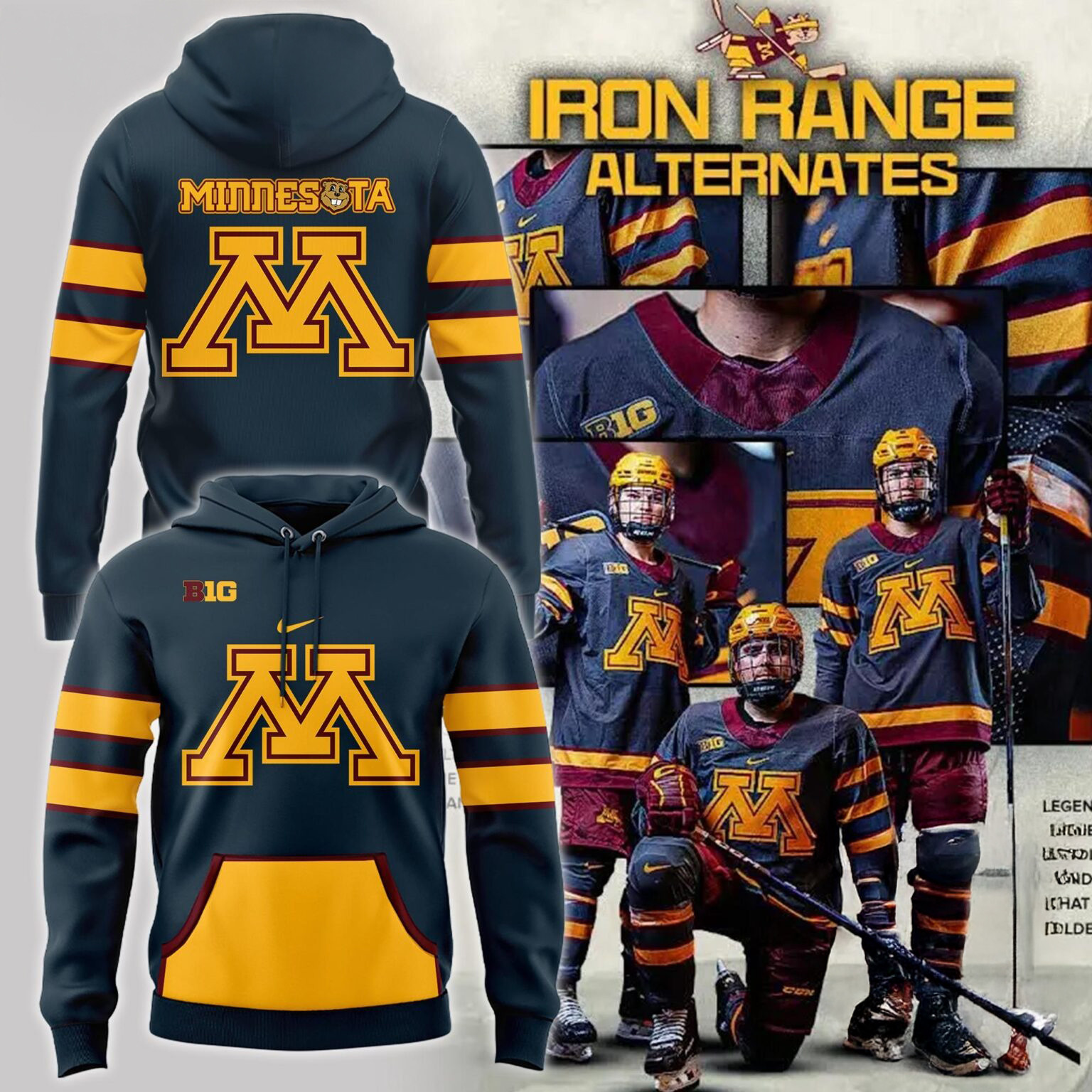 Minnesota Golden Gophers Special Iron Range Alternates Hoodie Best Gift For Football Lovers