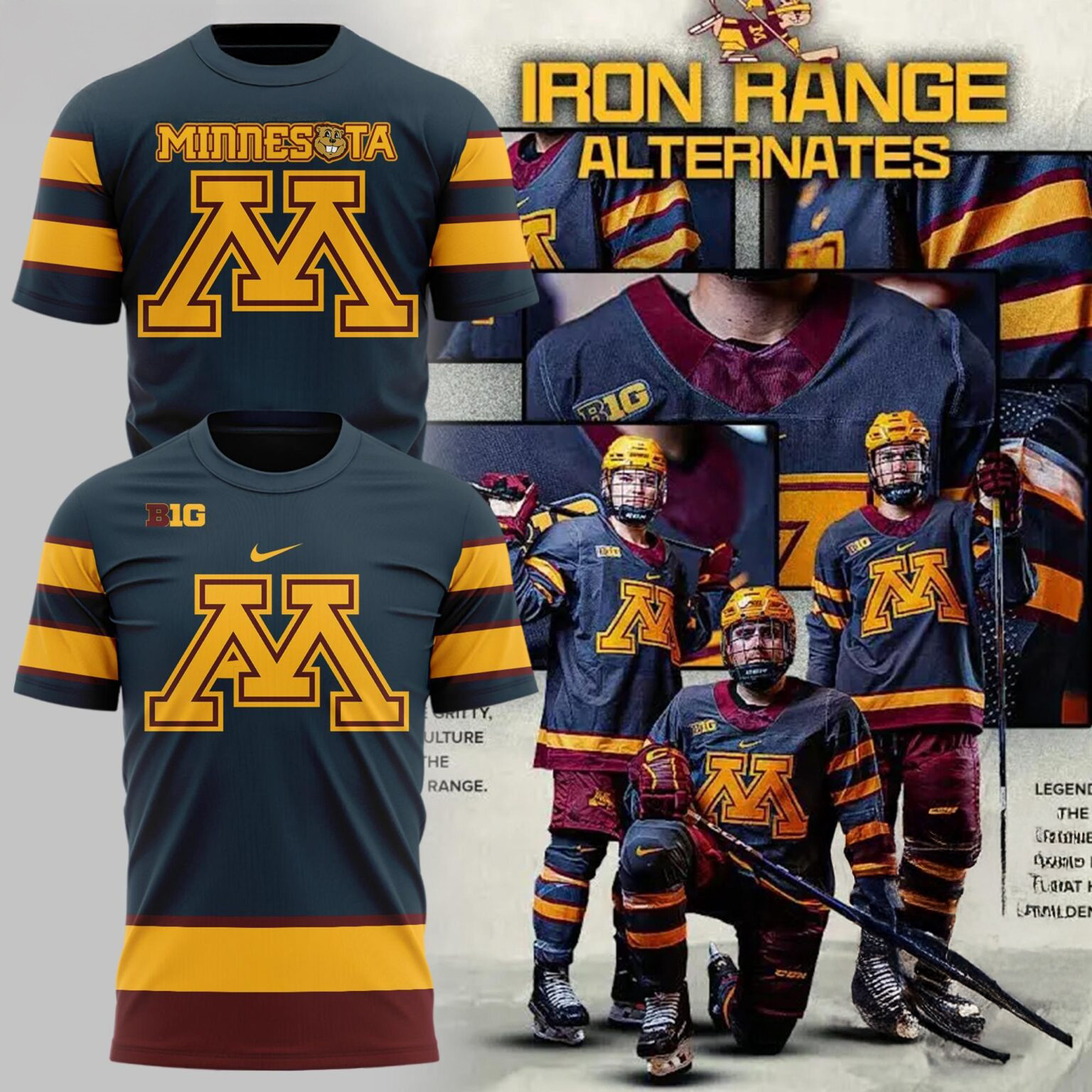 Minnesota Golden Gophers Special Iron Range Alternates Shirt Best Gift For Football Lovers