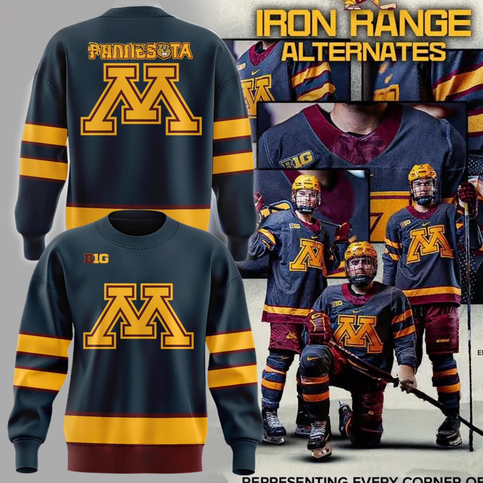 Minnesota Golden Gophers Special Iron Range Alternates Sweatshirt Best Gift For Football Lovers