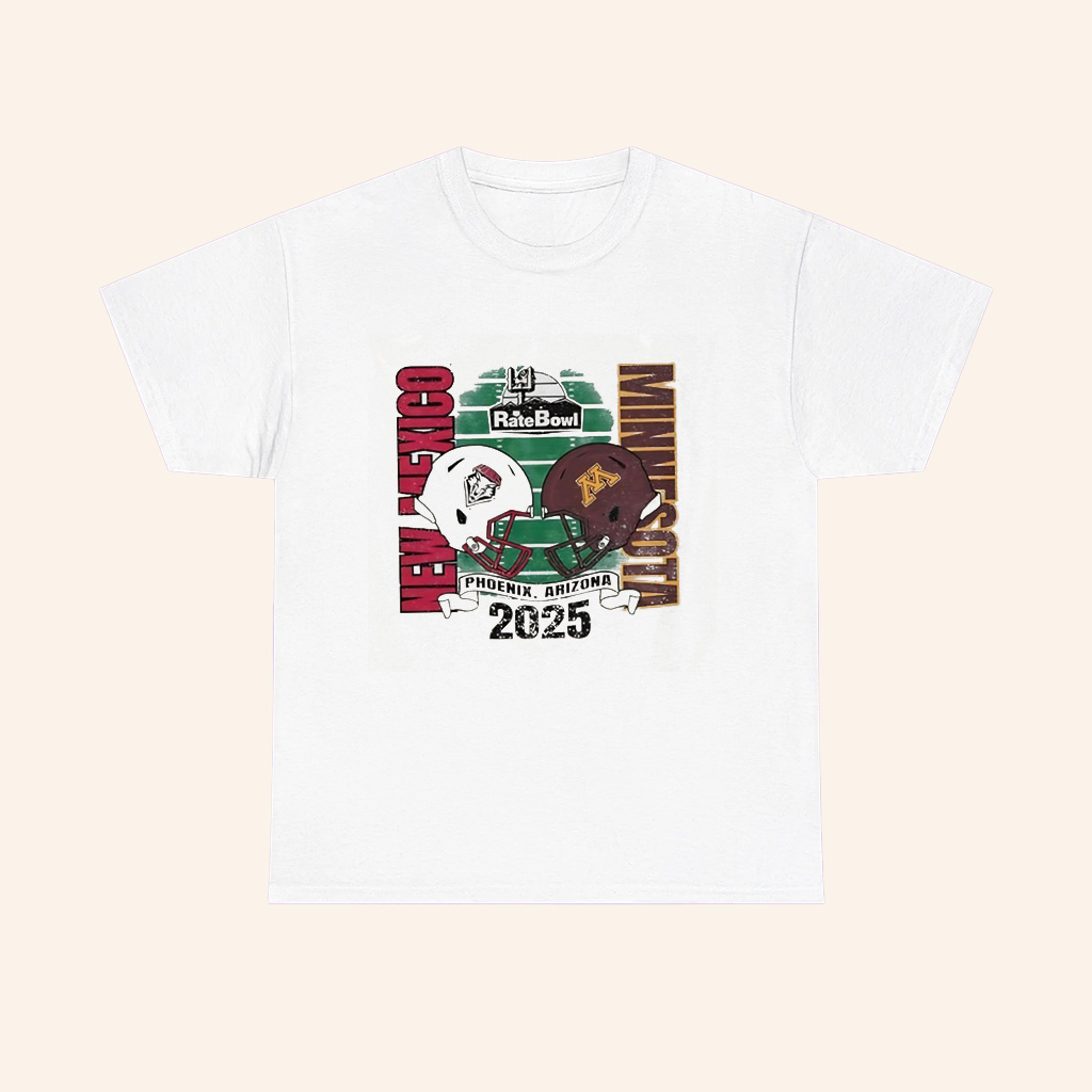 Minnesota Golden Gophers Vs New Mexico 2025 Rate Bowl Head To Head T Shirt