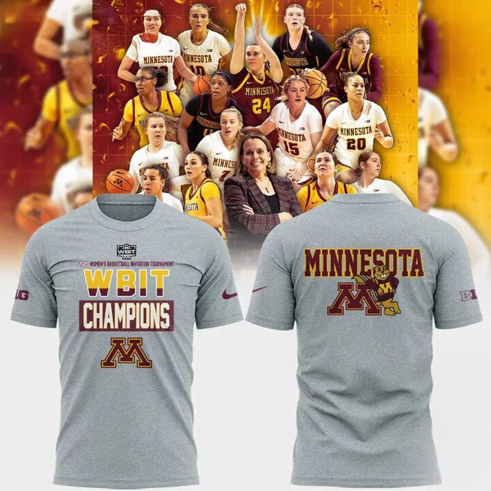 Minnesota Golden Gophers Women's Basketball 2025 Wbit Champions Logo Team Shirt Fans Gifts