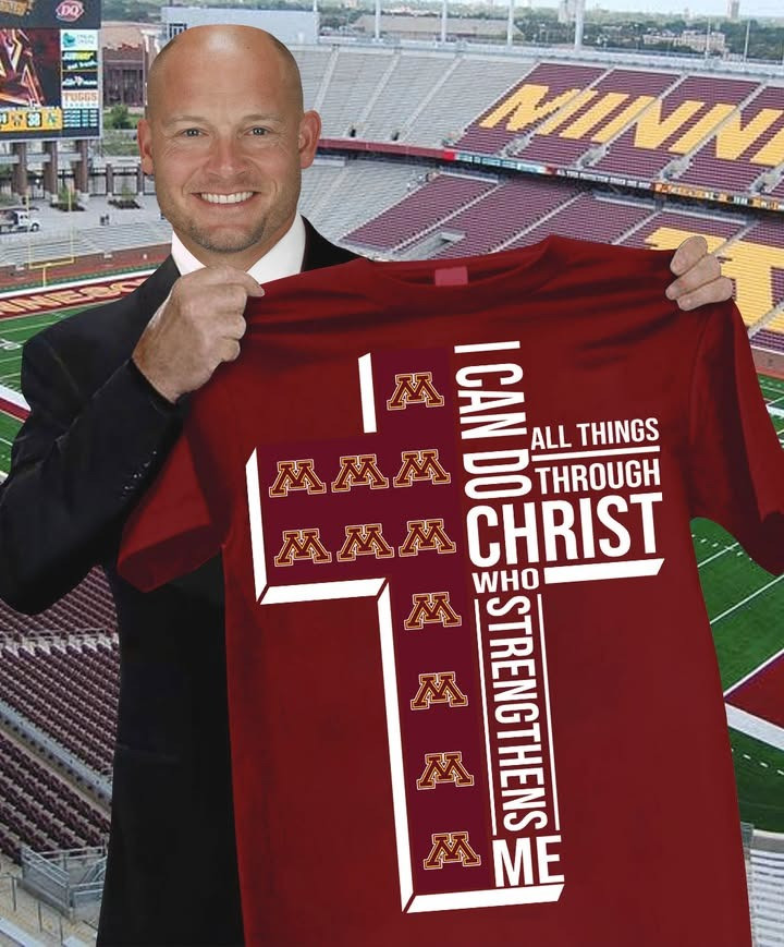 Minnesota Gophers Faith Shirt I Can Do All Things Through Christ Strengthens Me Fan Gifts