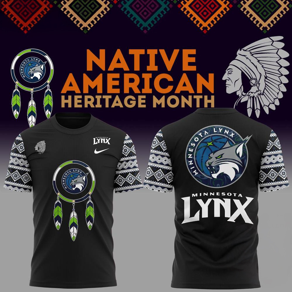 Minnesota Lynx National American Indian Heritage Month 3D Print Shirt Basketball Fan Gift Ideas