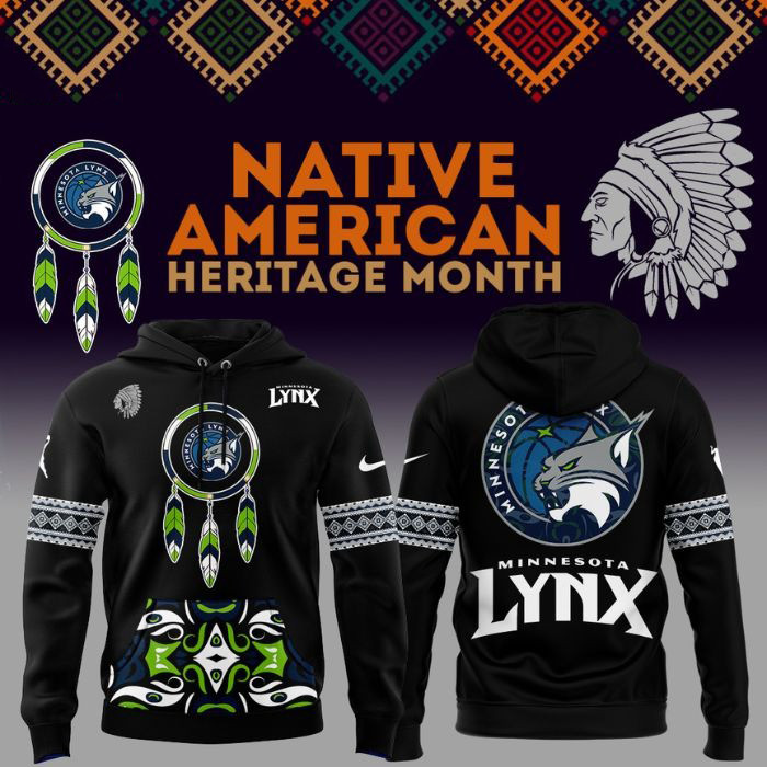 Minnesota Lynx Native American Indian Heritage Hoodie Gifts For Basketball Fan