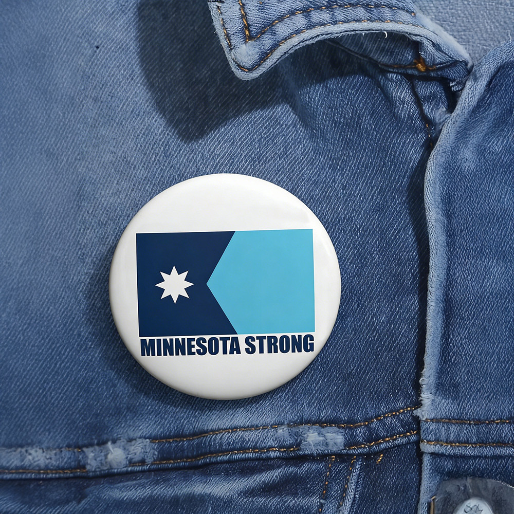 Minnesota Strong Alex Pretti Button Pin Alex Pretti Kicking Ice Car Button Pin