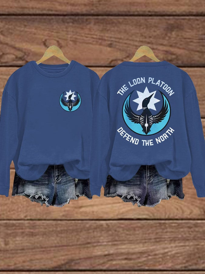 Minnesota Strong Sweatshirt The Loon Platoon Defend The North Crewneck FDT Merch Women's Minnesota Strong Sweatshirt The Loon Platoon Defend The North Crewneck FDT Merch Women's