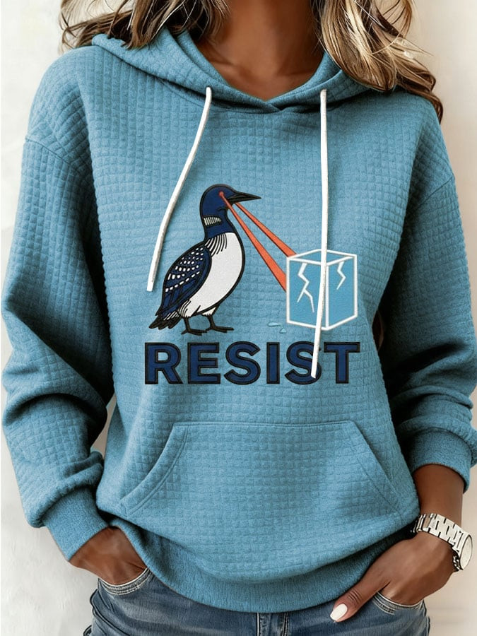 Minnesota Strong Waffle Hoodie Women's Resist Sweatshirt Anti Trump Merch Gifts For Wife