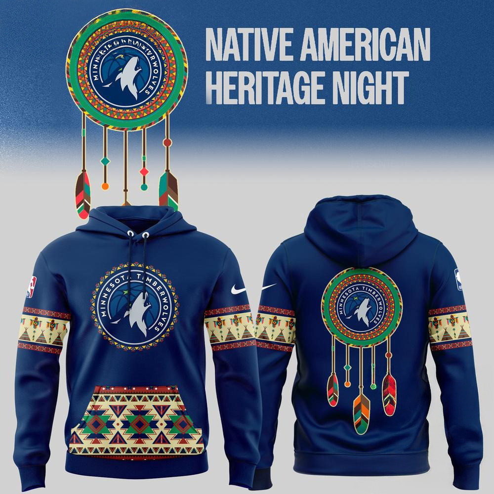 Minnesota Timberwolves Native American Heritage Hoodie Basketball Fan Gift Ideas