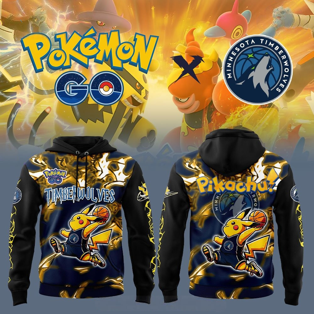 Minnesota Timberwolves Pokemon GO Limited Special Hoodie Gift Ideas For Basketball Lovers